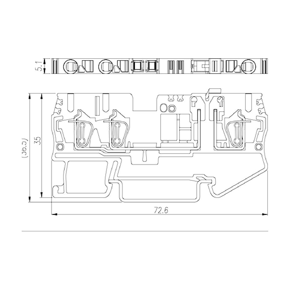 AK2.5-TN-TG — DIN Rail terminal blocks, Disconnect terminal blocks