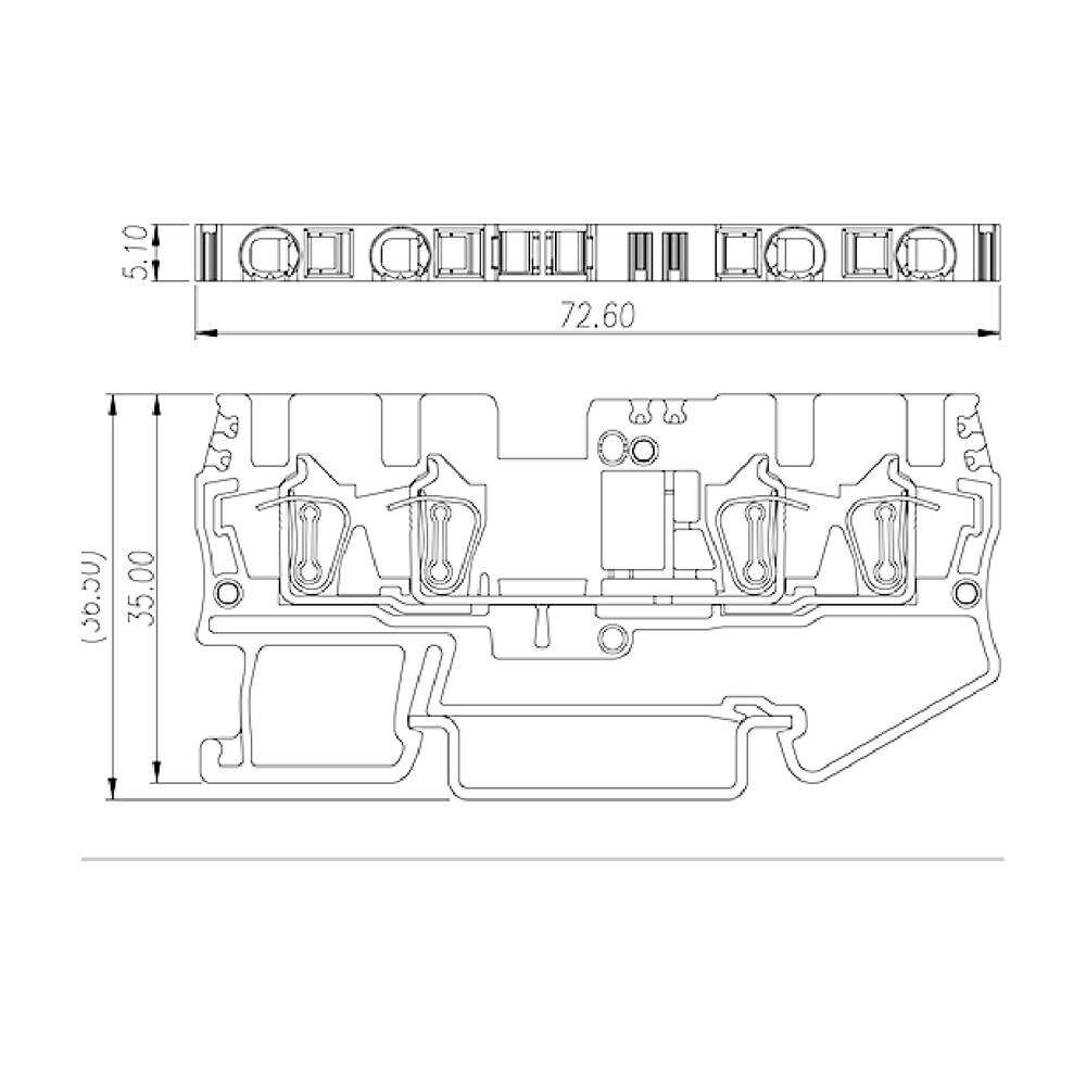 AK2.5-TR — DIN Rail terminal blocks, Feed through terminal blocks