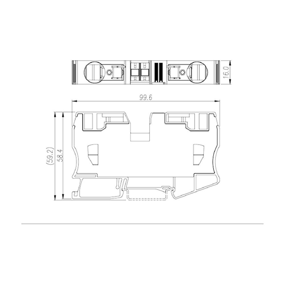 AK35 — DIN Rail terminal blocks, Feed through terminal blocks