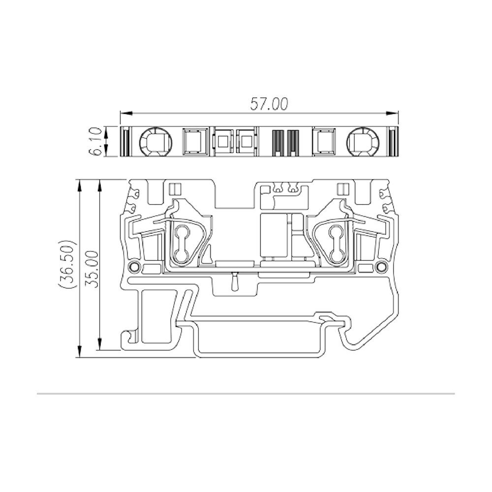 AK4 — DIN Rail terminal blocks, Feed through terminal blocks