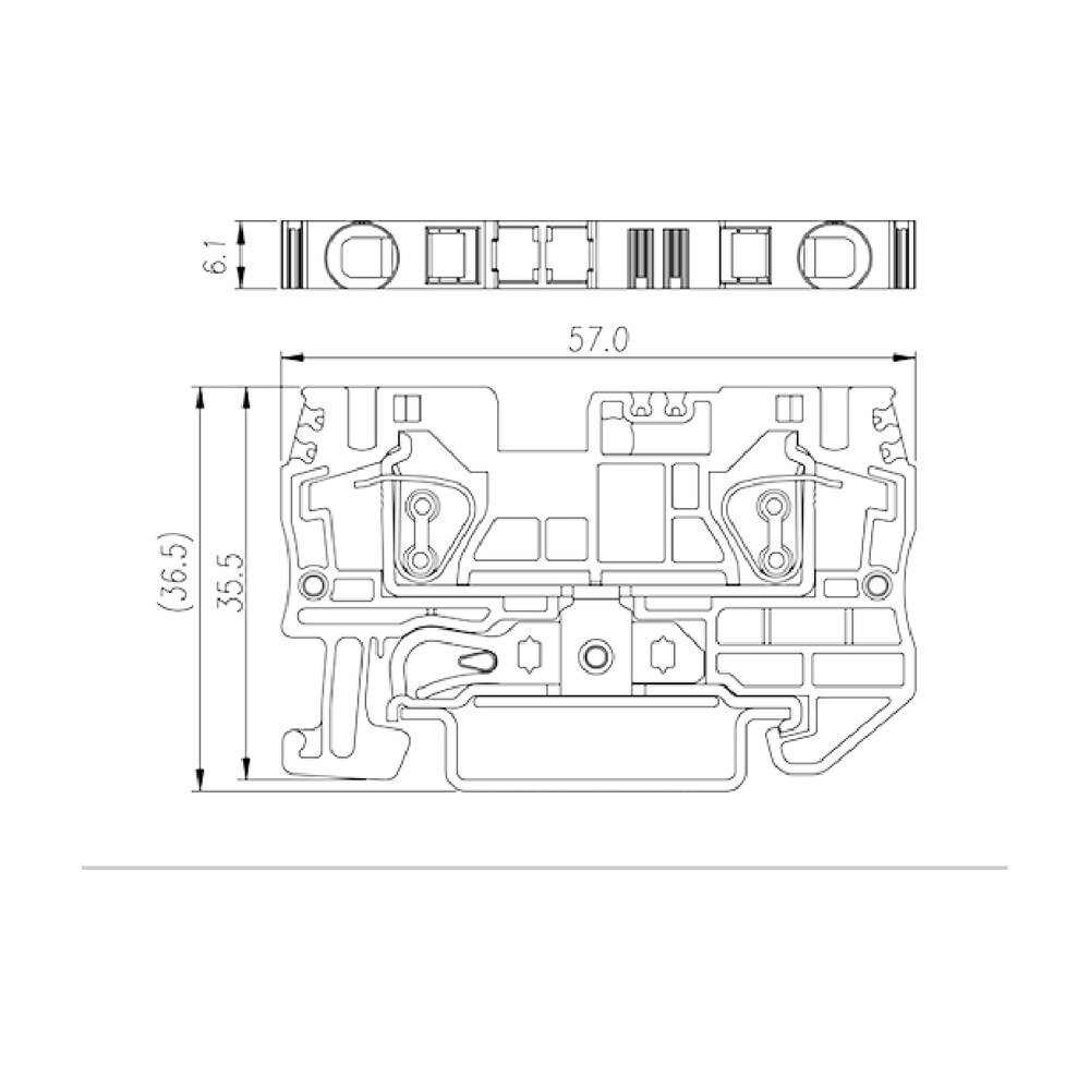 AK4-PE — DIN Rail terminal blocks, Grounding terminal blocks