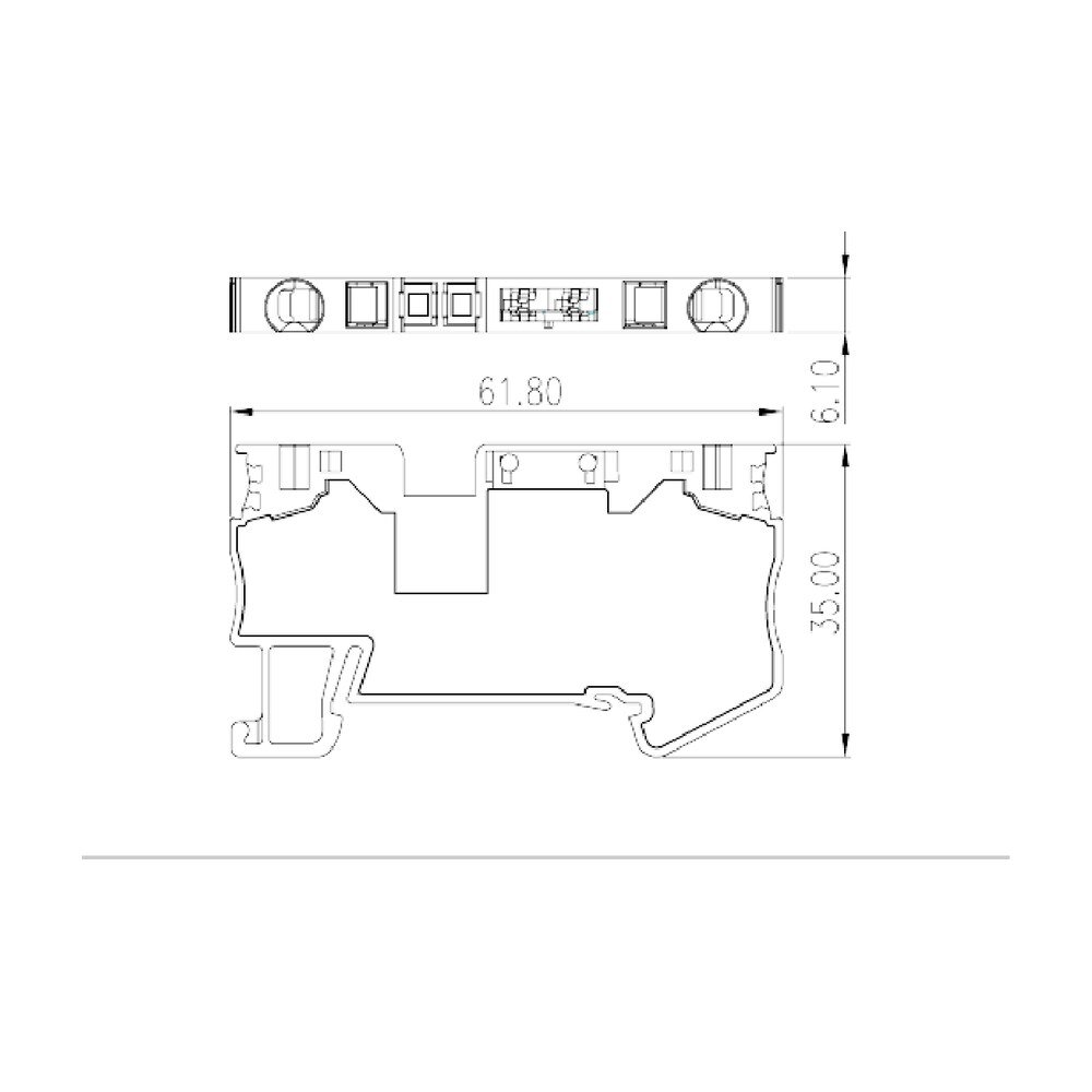 AK4-T — Disconnect Terminal Block, Spring Clamp Connection