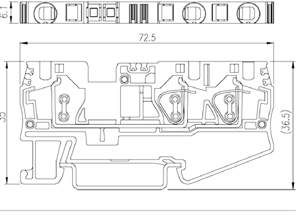 AK4-TN — DIN Rail terminal blocks, Feed through terminal blocks