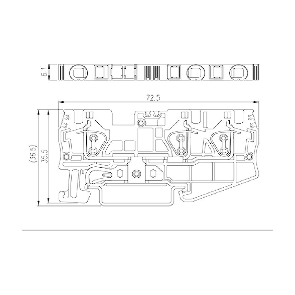 AK4-TN-PE — DIN Rail terminal blocks, Grounding terminal blocks