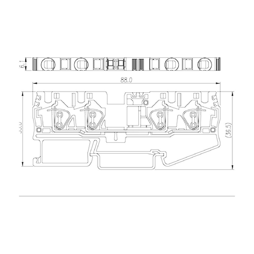 AK4-TR — DIN Rail terminal blocks, Feed through terminal blocks