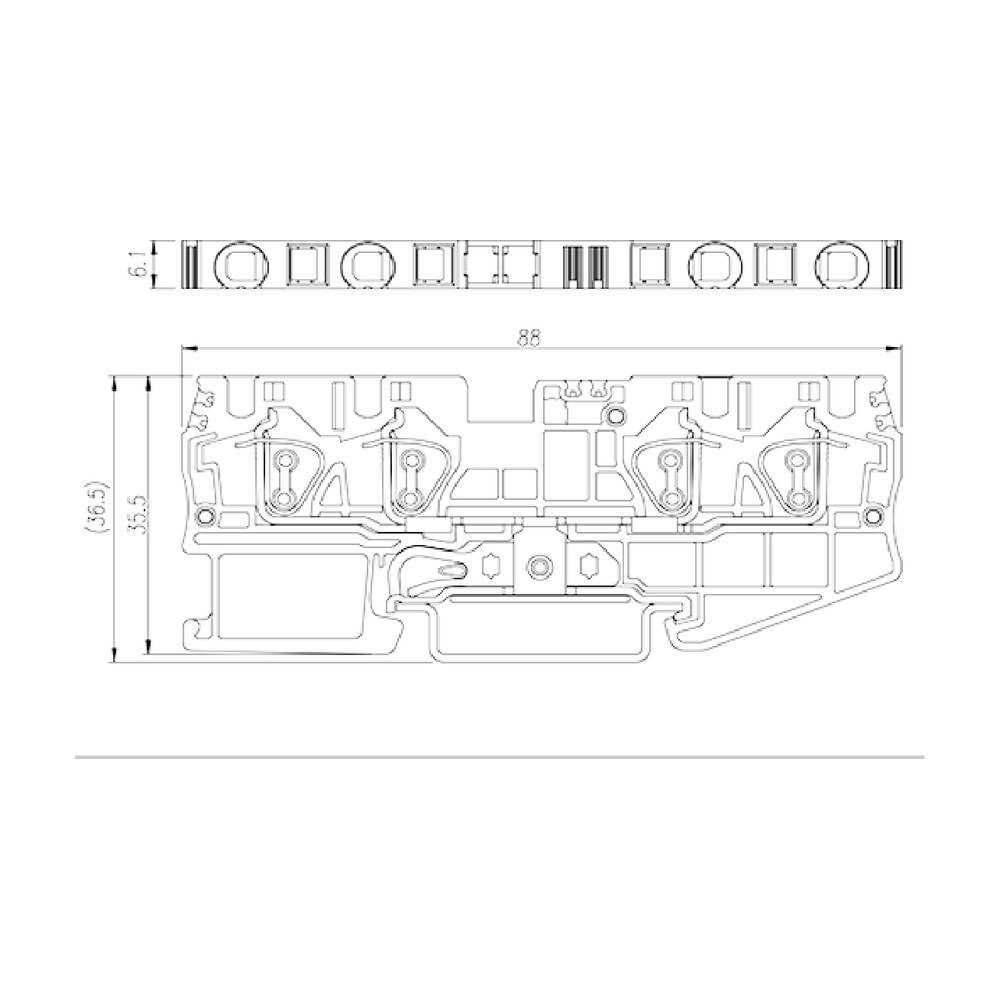 AK4-TR-PE — DIN Rail terminal blocks, Grounding terminal blocks