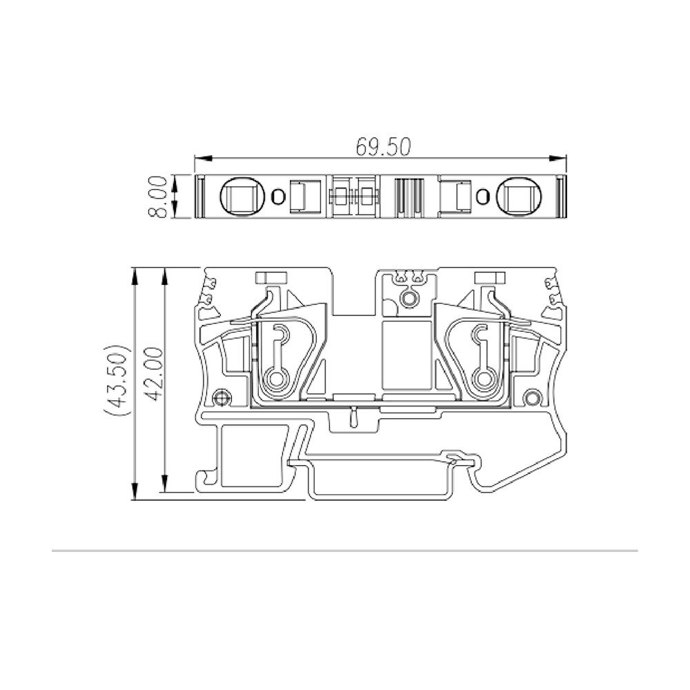 AK6 — DIN Rail terminal blocks, Feed through terminal blocks