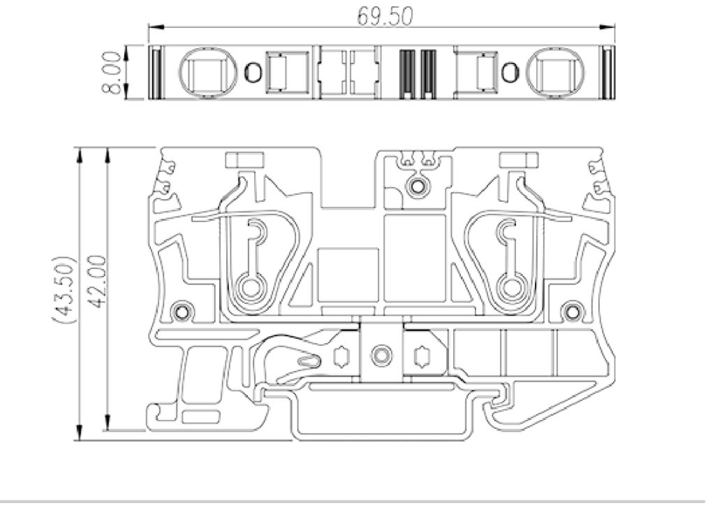 AK6-PE — DIN Rail terminal blocks, Grounding terminal blocks