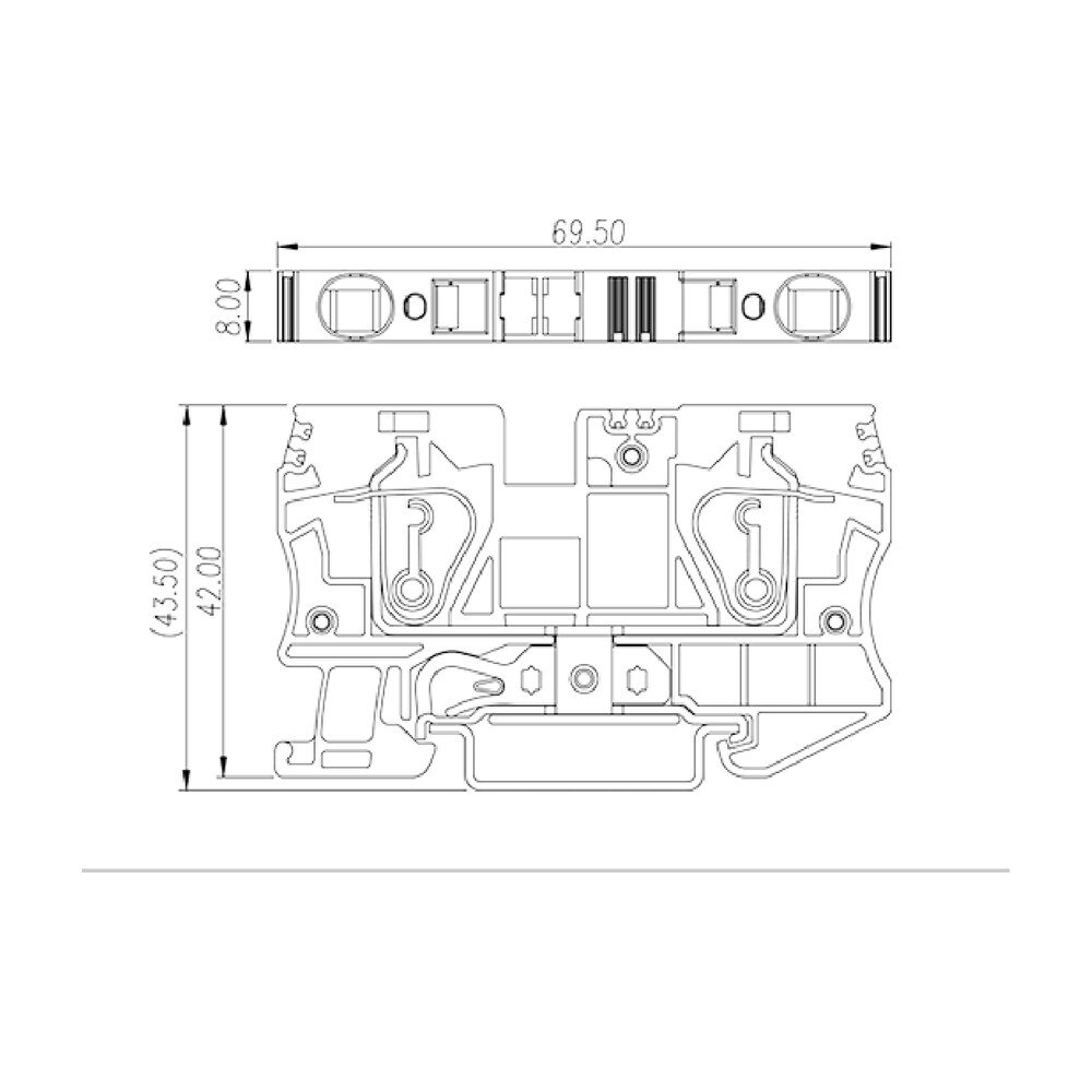 AK6-PE — DIN Rail terminal blocks, Grounding terminal blocks