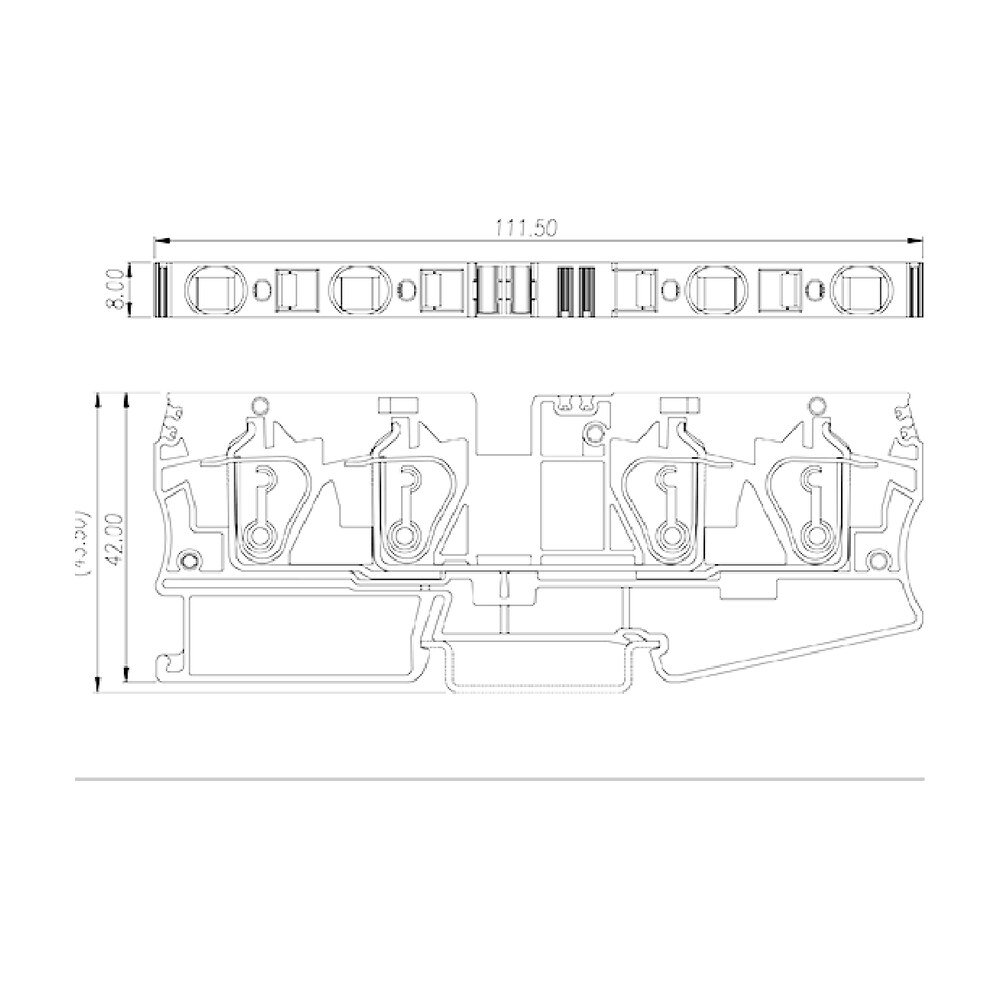 AK6-TR — DIN Rail terminal blocks, Feed through terminal blocks