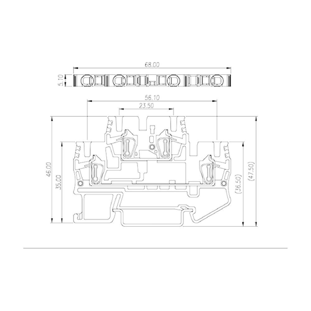 AKK2.5 — DIN Rail terminal blocks, Bi level feed through terminal blocks