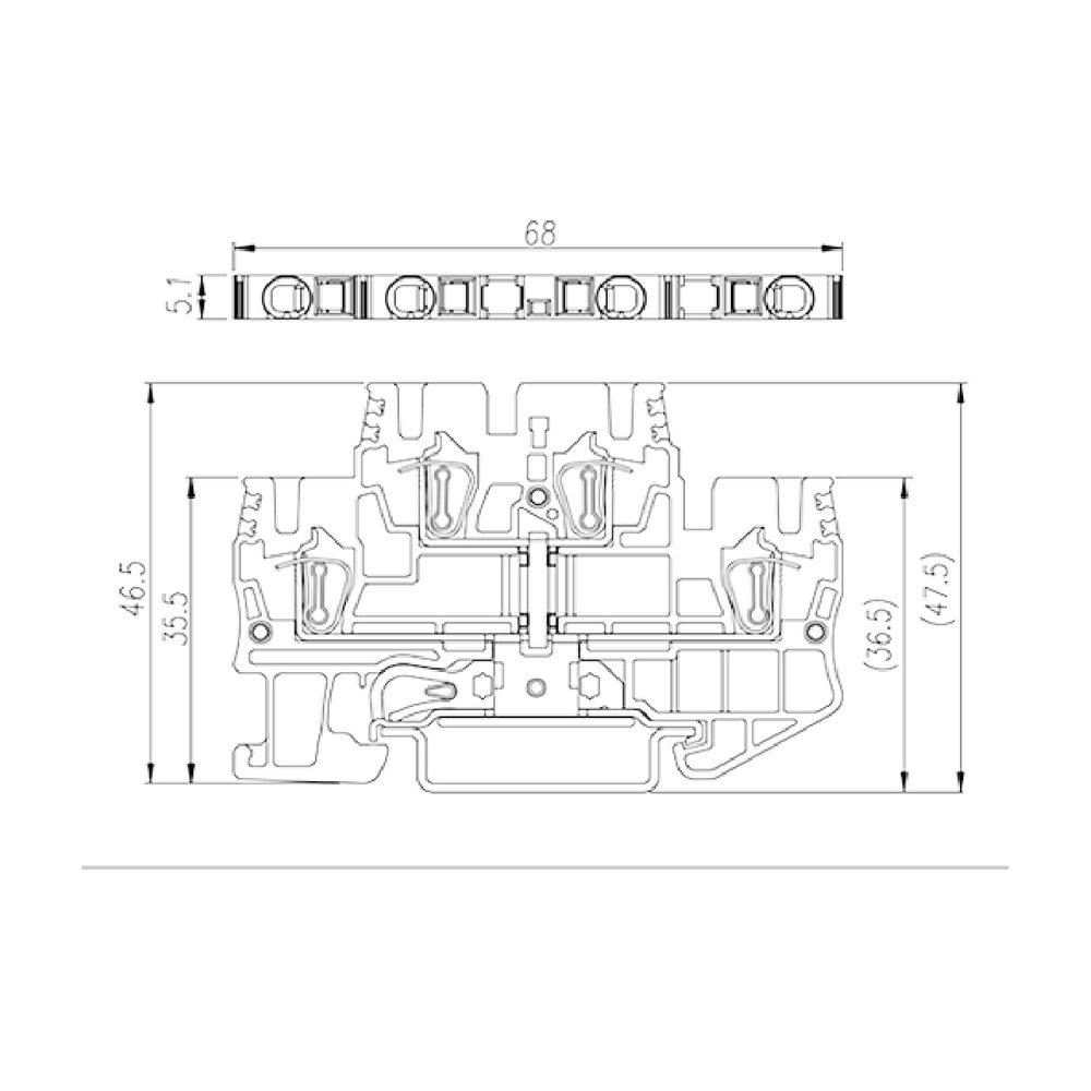 AKK2.5-PE — DIN Rail terminal blocks, Grounding terminal blocks