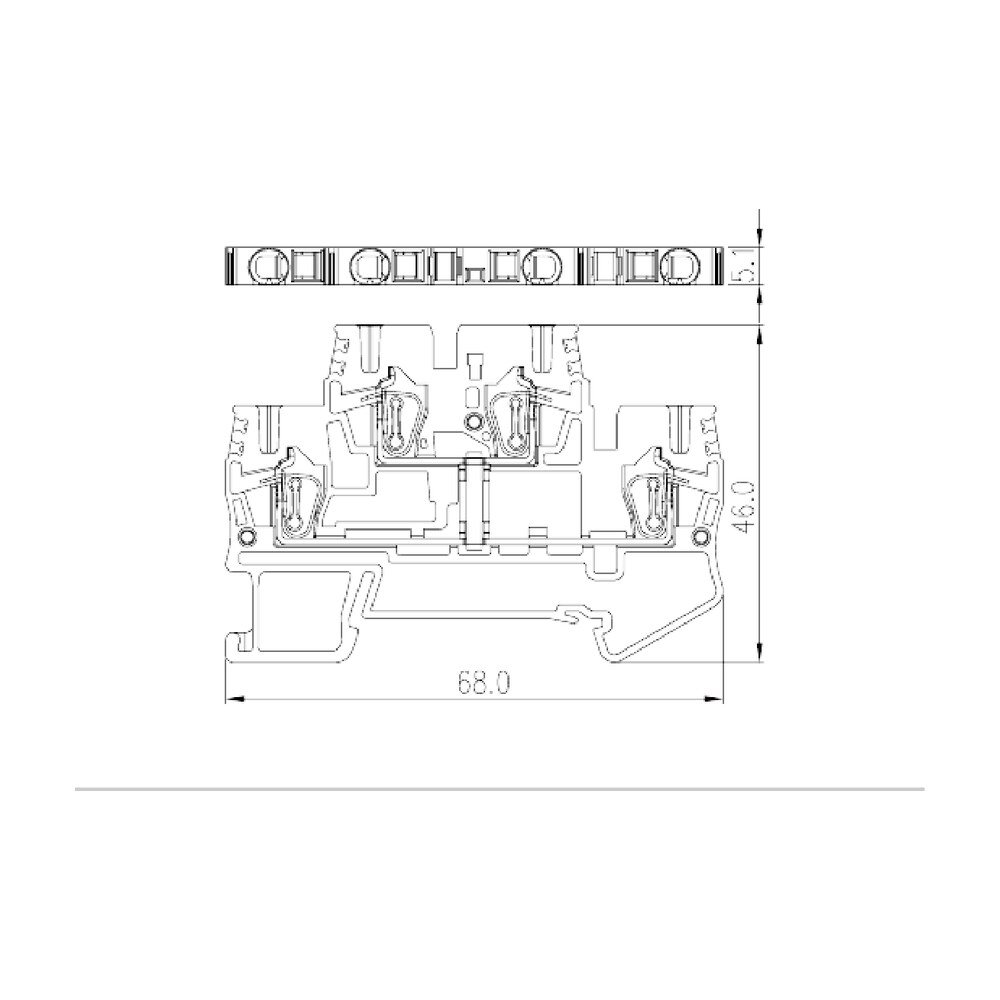 AKK2.5-PV — DIN Rail terminal blocks, Bi level feed through terminal blocks