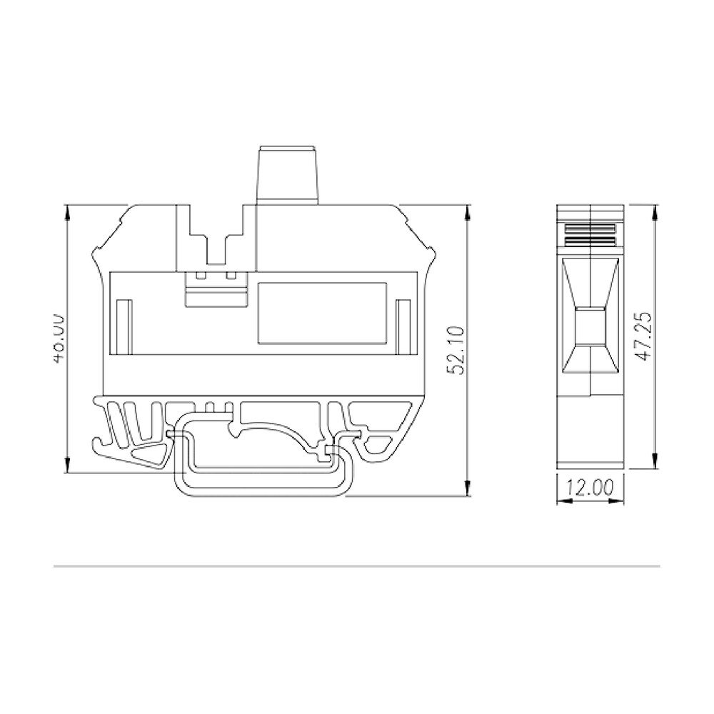 DK10-TF — DIN rail terminal blocks, Fuse terminal blocks