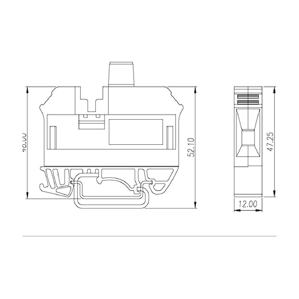 DK10-TFA — DIN rail terminal blocks, Fuse terminal blocks