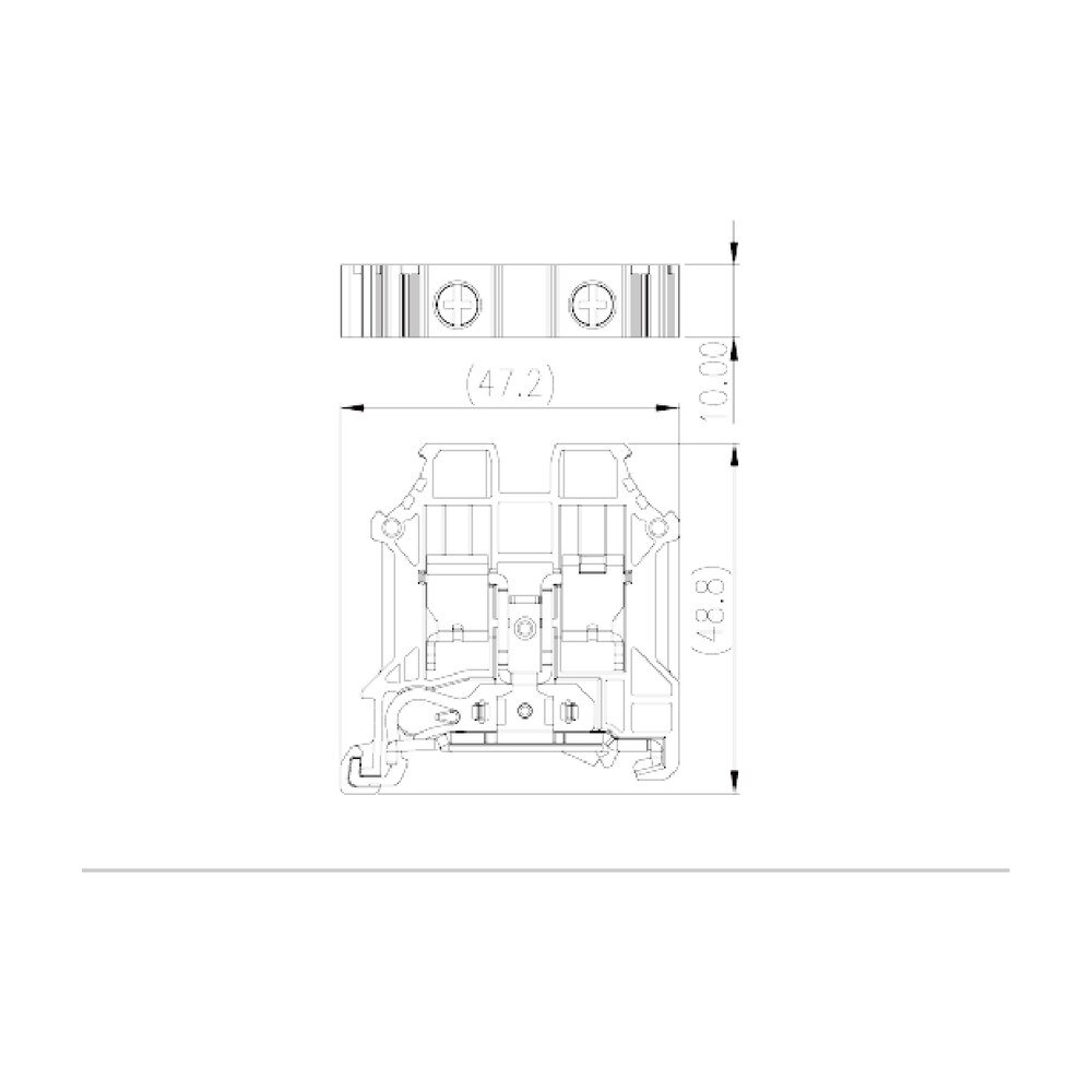 DK10N-PE — Grounding Terminal Block, Screw Connection