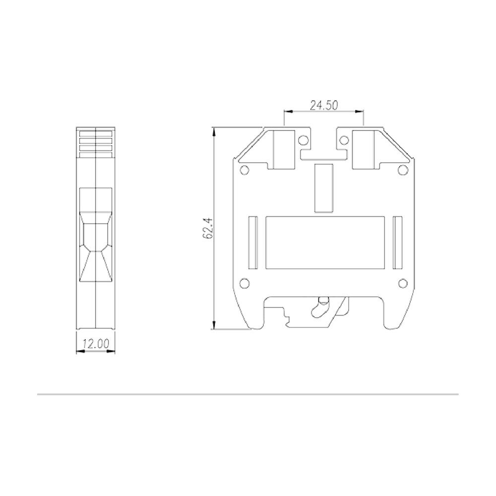 DK16-PE — DIN rail terminal blocks, Grounding terminal blocks