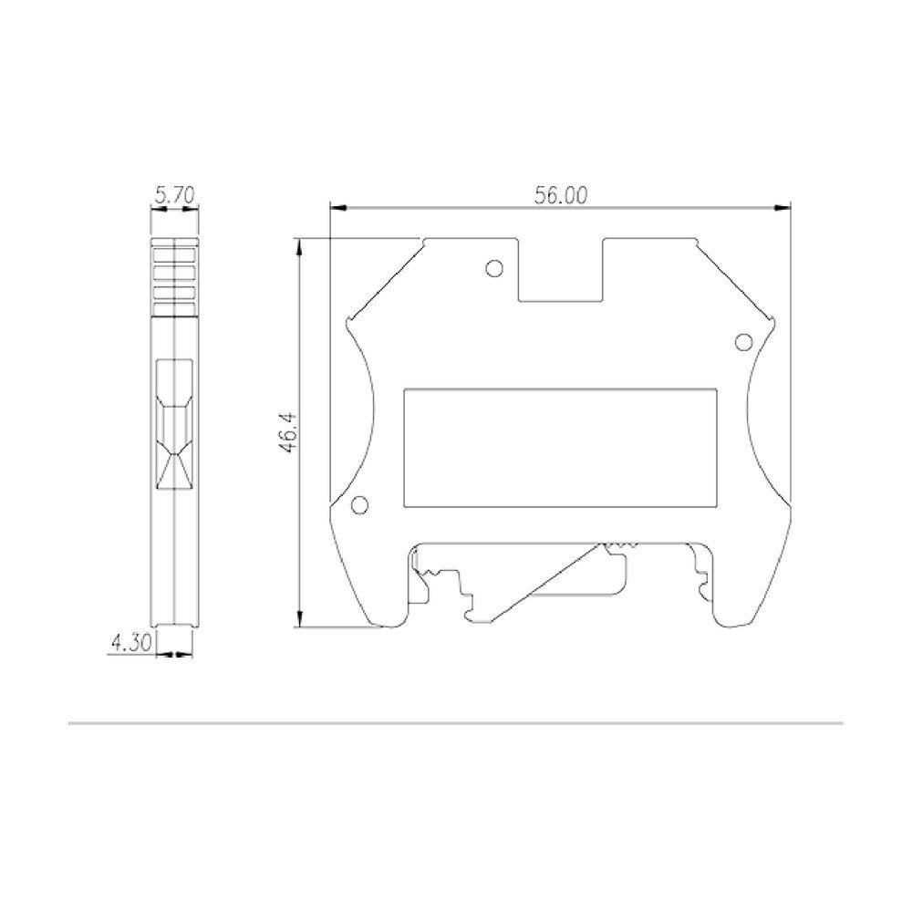 DK2.5-PE — DIN rail terminal blocks, Grounding terminal blocks