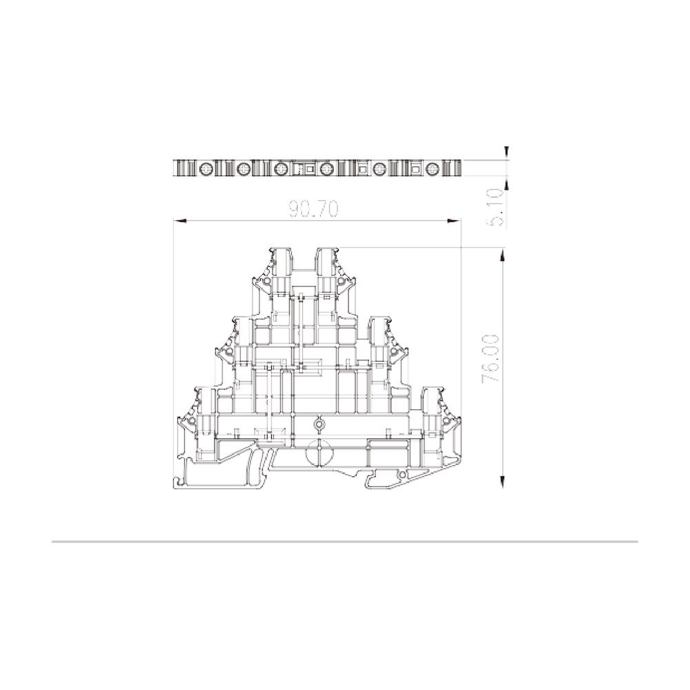DK2.5N-3L-PV — Three level Feed-Through Terminal Block, Screw Connection