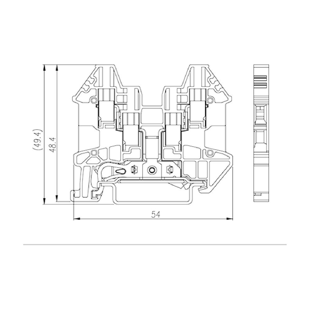 DK2.5N-TR-PE — DIN rail terminal blocks, Grounding terminal blocks