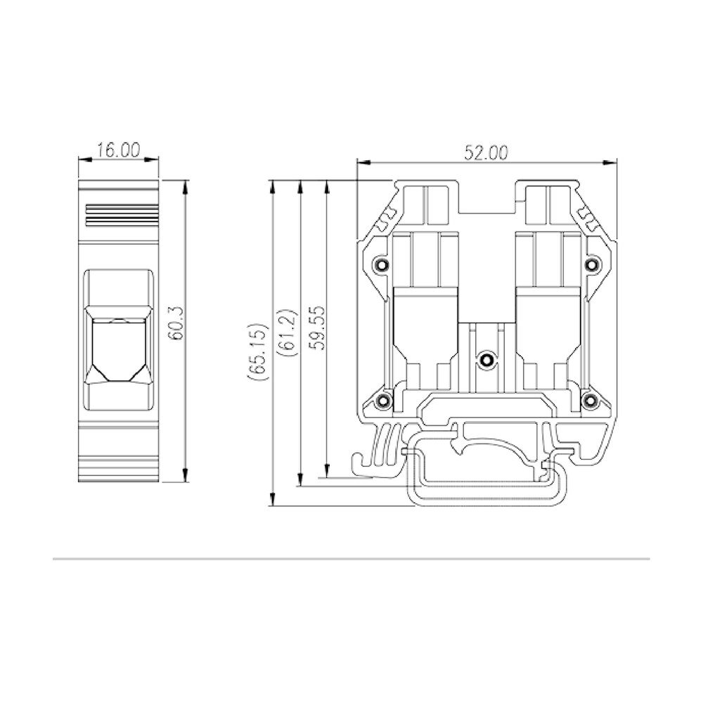 DK35H — DIN rail terminal blocks, Feed through terminal blocks