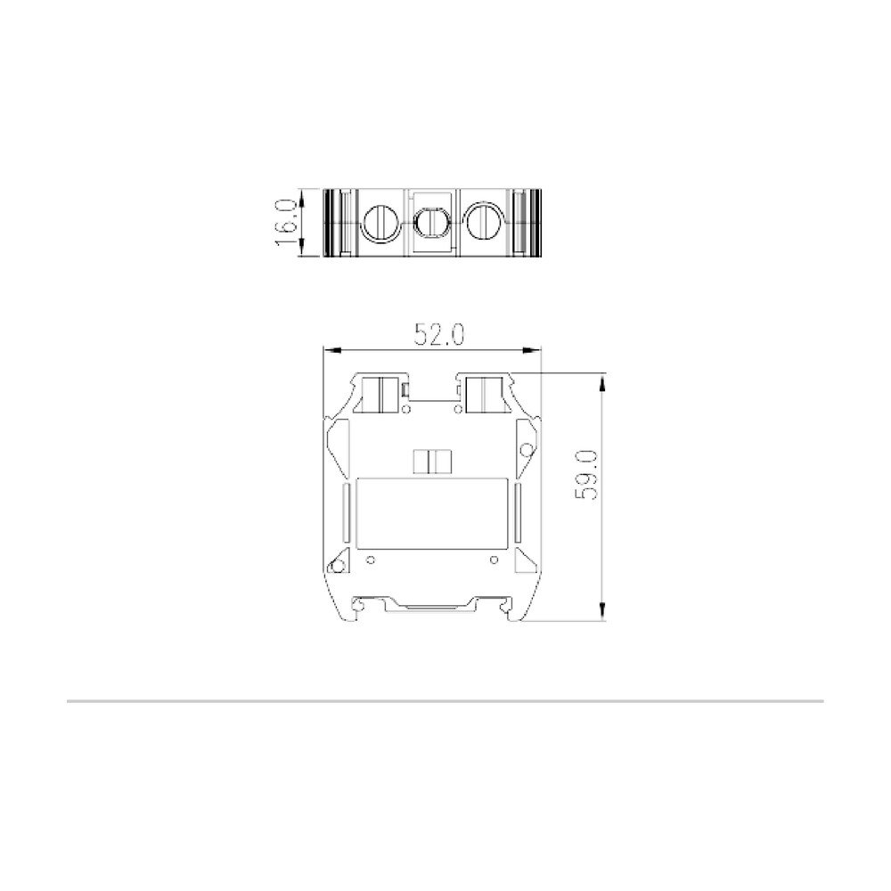DK35H-PE — Grounding Terminal Block, Screw Connection