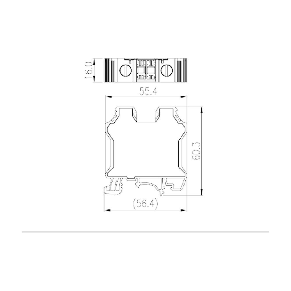 DK35N — Single Level Feed-through Terminal Block, Screw Connection