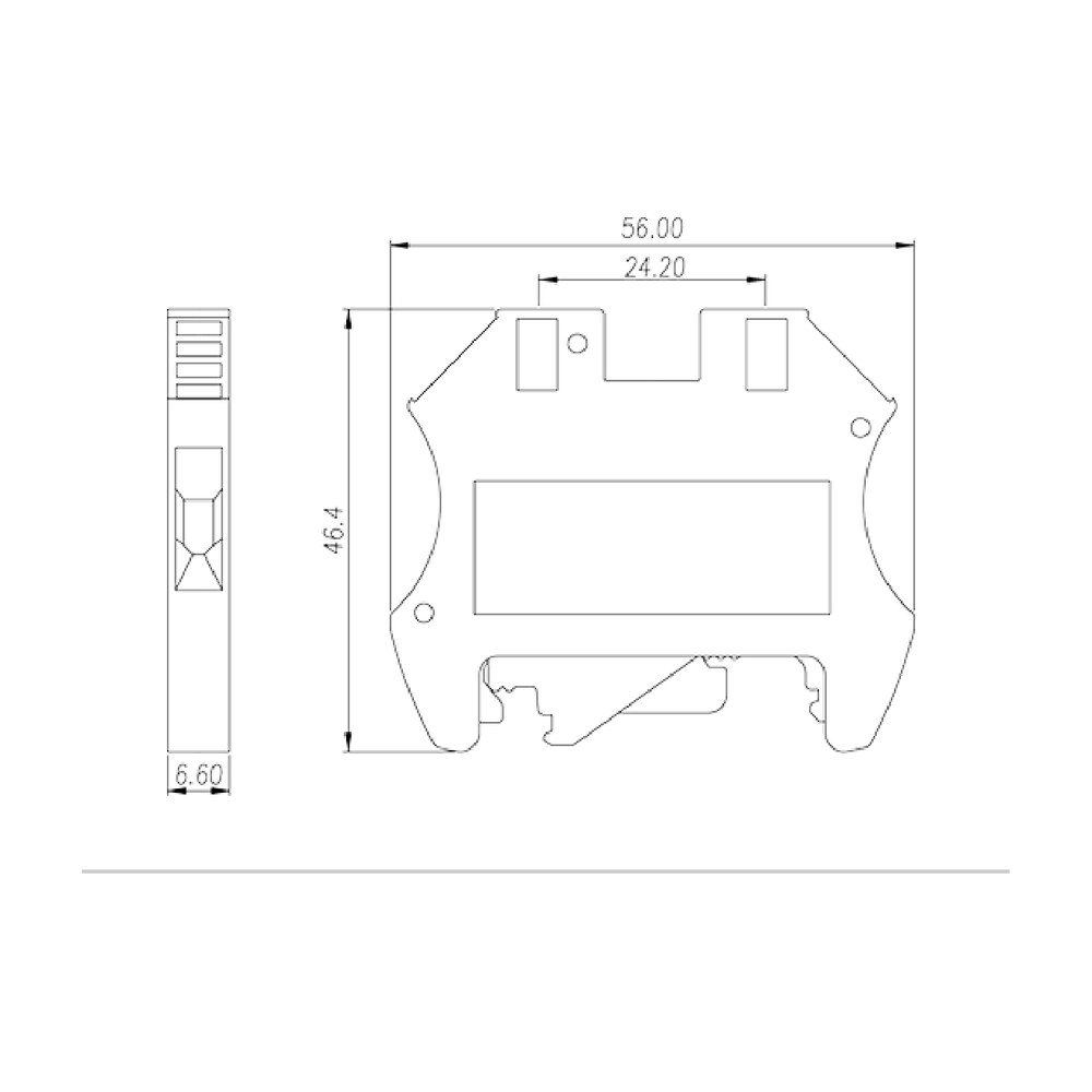 DK4-PE — DIN rail terminal blocks, Grounding terminal blocks