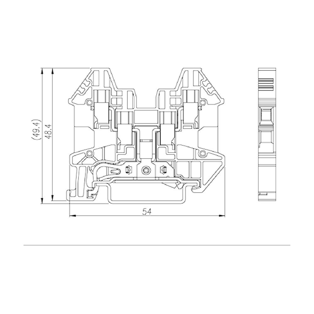 DK4N-TR-PE — DIN rail terminal blocks, Grounding terminal blocks