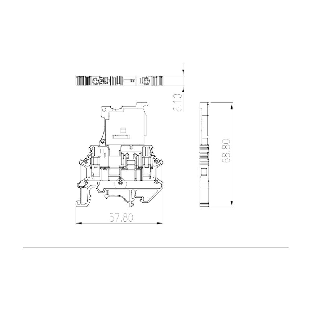 DK4NS-TF — Fuse Terminal Block,, Push-in Design