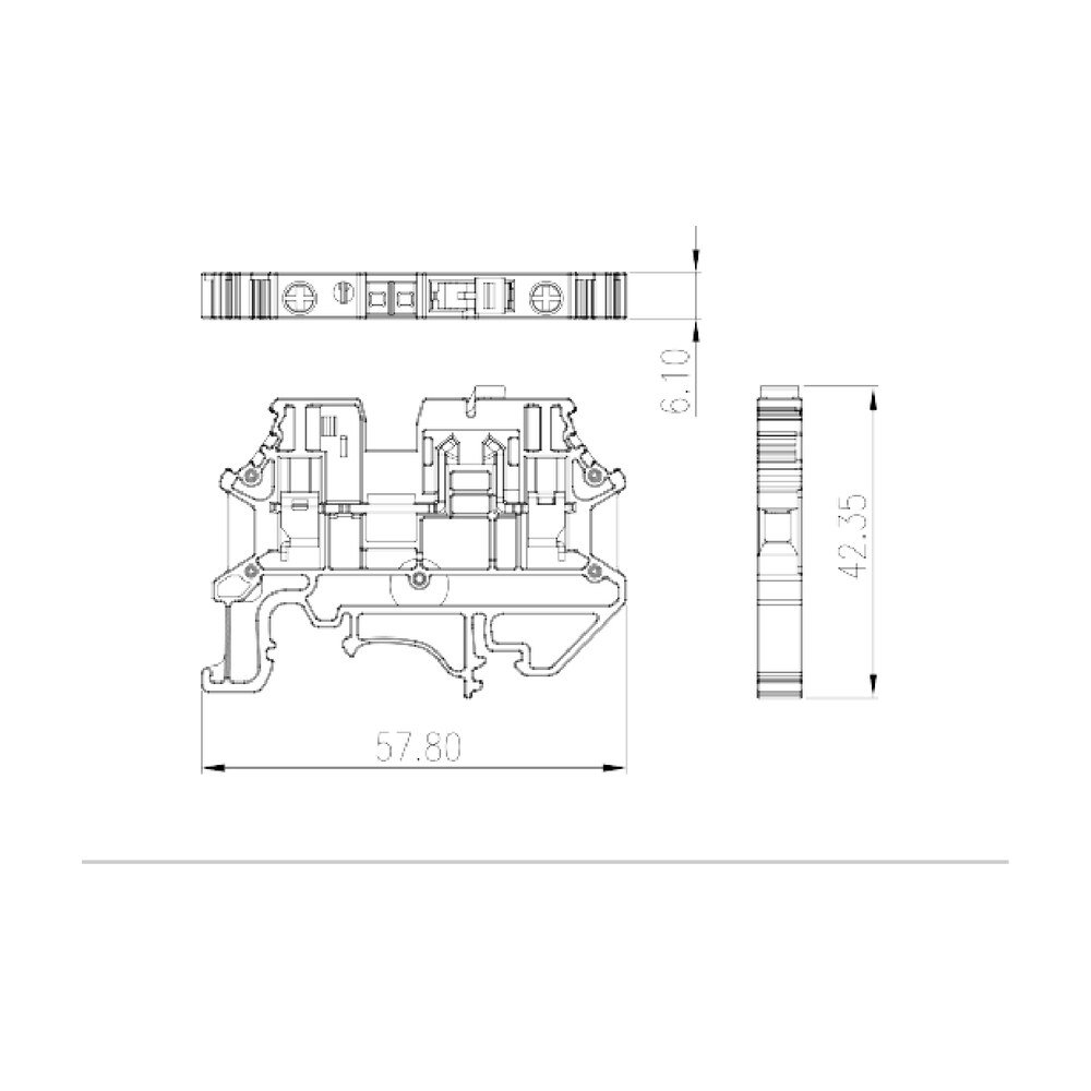 DK4NS-TG — Disconnect Terminal Block, Screw Connection