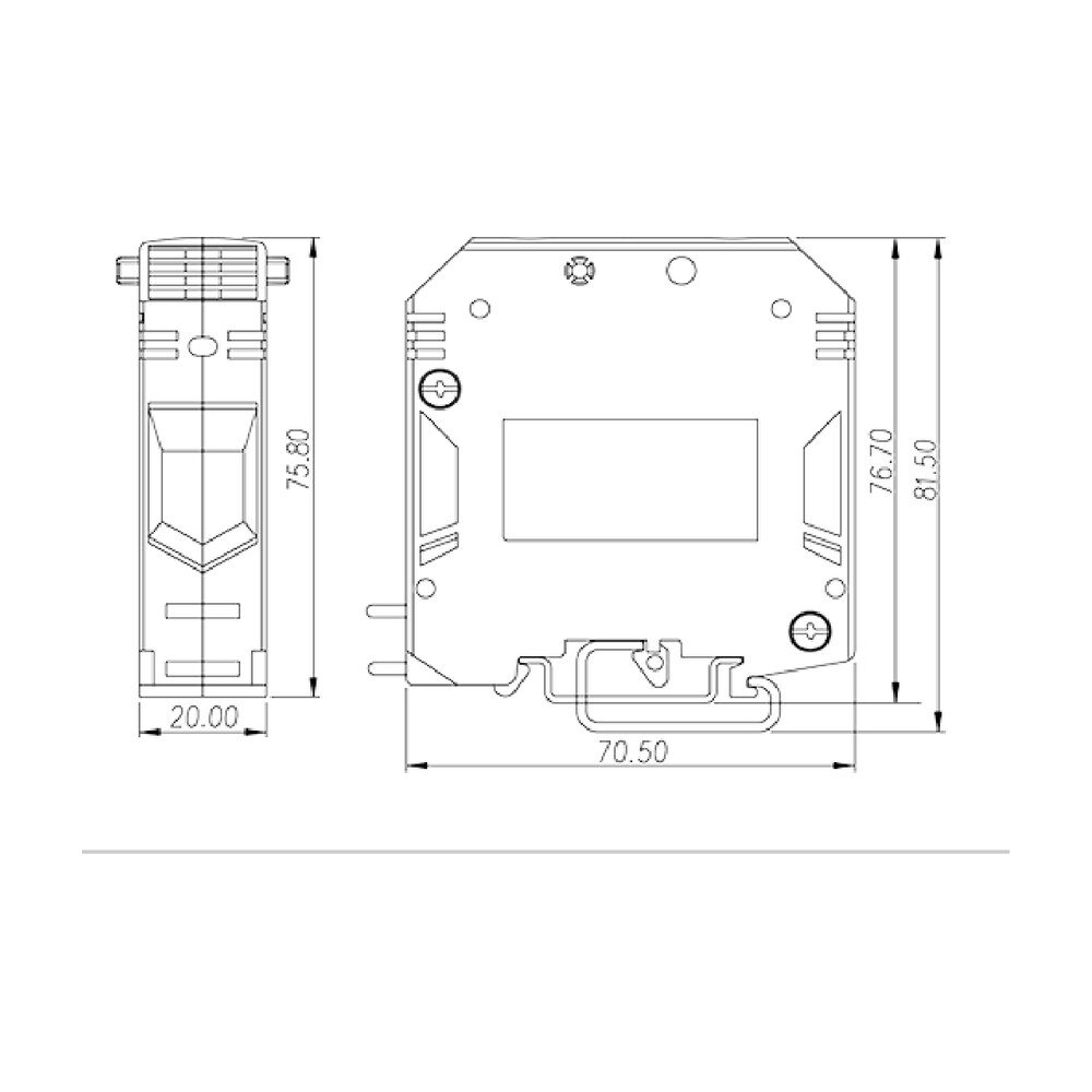 DK50 — DIN rail terminal blocks, Feed through terminal blocks
