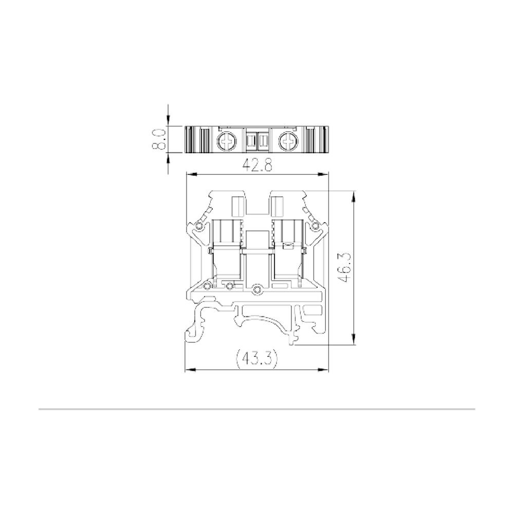 DK6N — Single Level Feed-through Terminal Block, Screw Connection