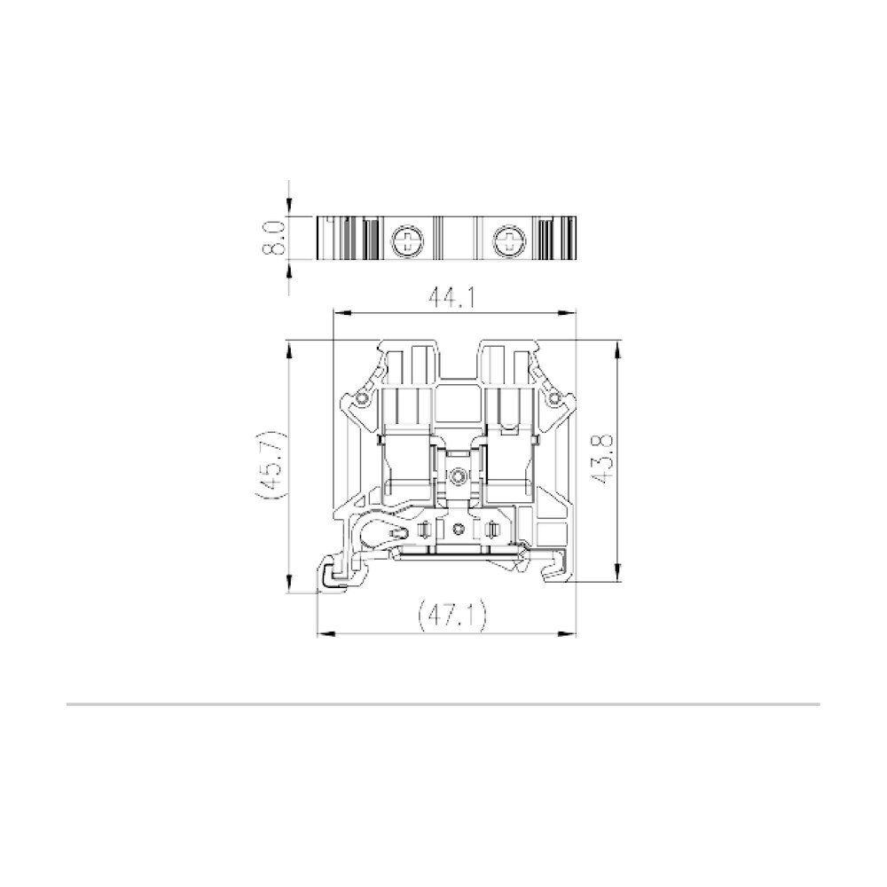 DK6N-PE — Grounding Terminal Block, Screw Connection