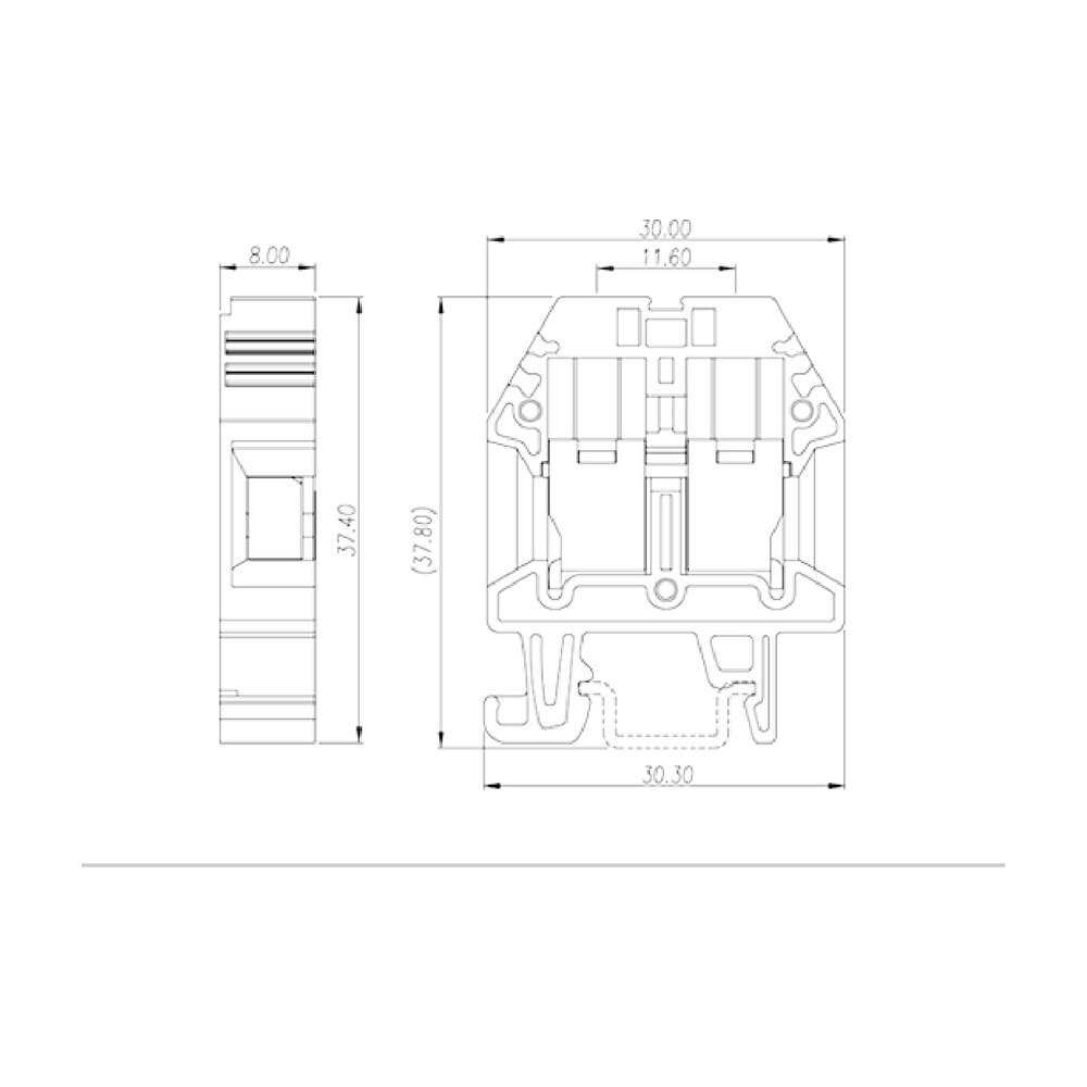 DK6S — DIN rail terminal blocks, Feed through terminal blocks