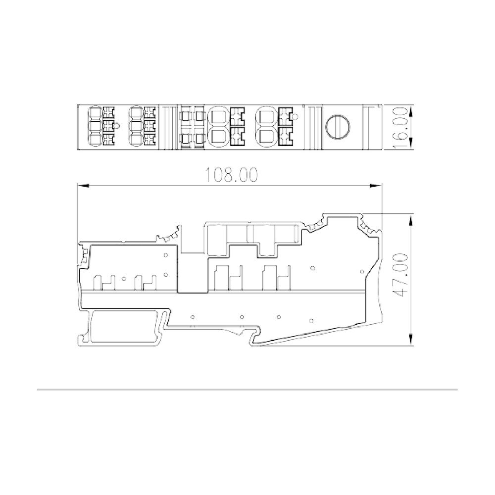 DKD35-P001 — Potential collective Terminal Block, Screw Connection / Push-in Design