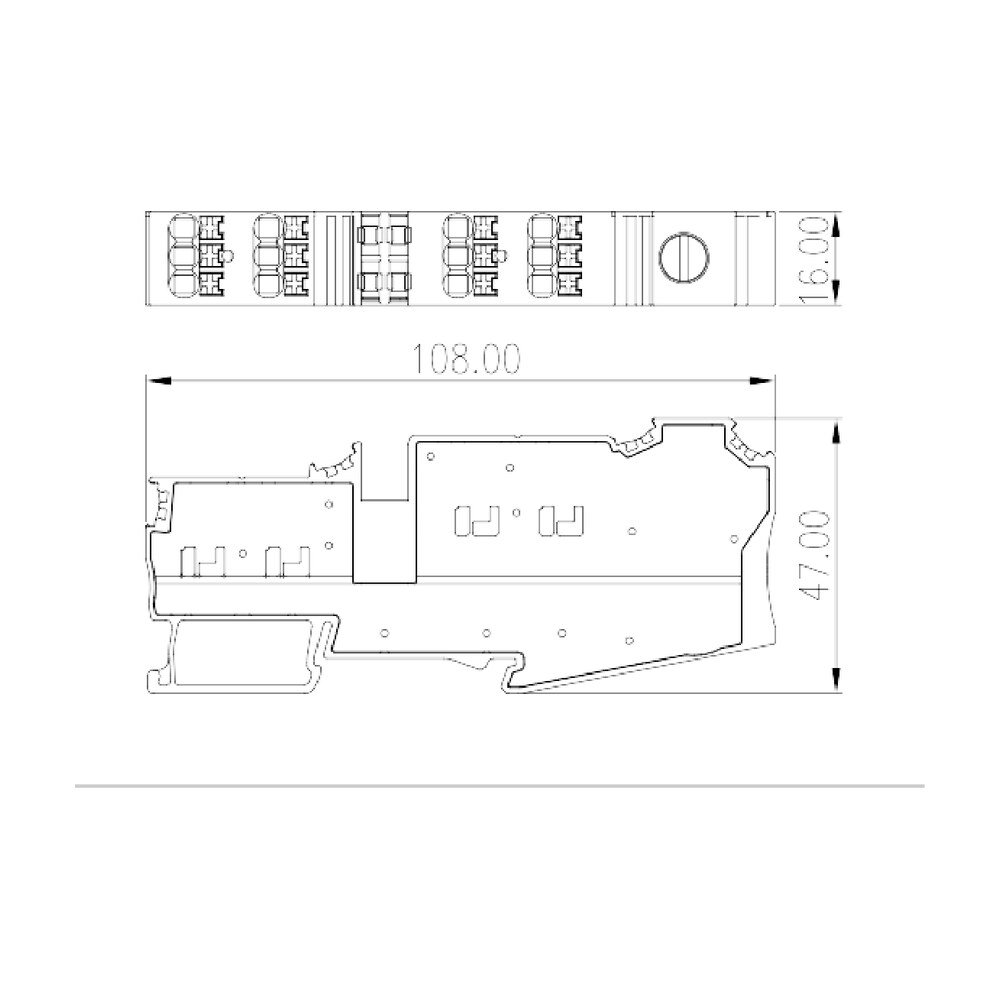 DKD35-P002 — Potential collective Terminal Block, Screw Connection / Push-in Design