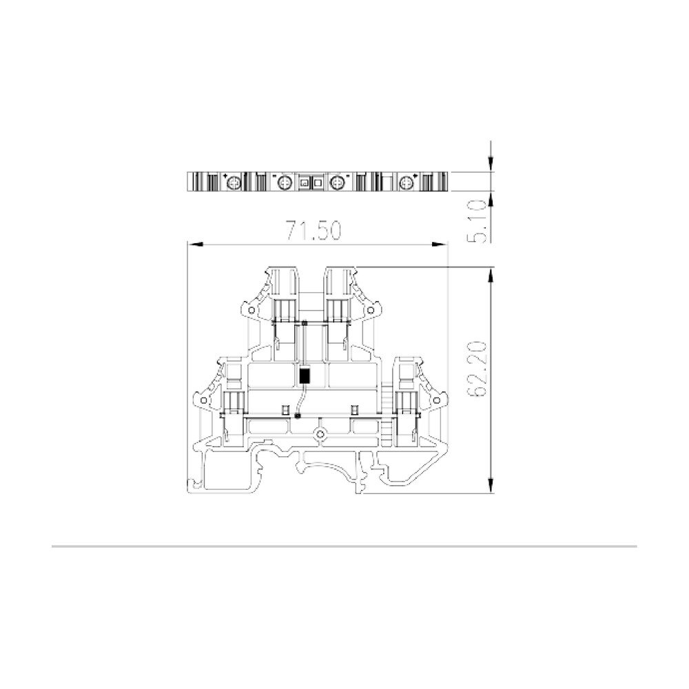 DKK2.5N-D01 — DIN rail terminal blocks, Diode terminal blocks