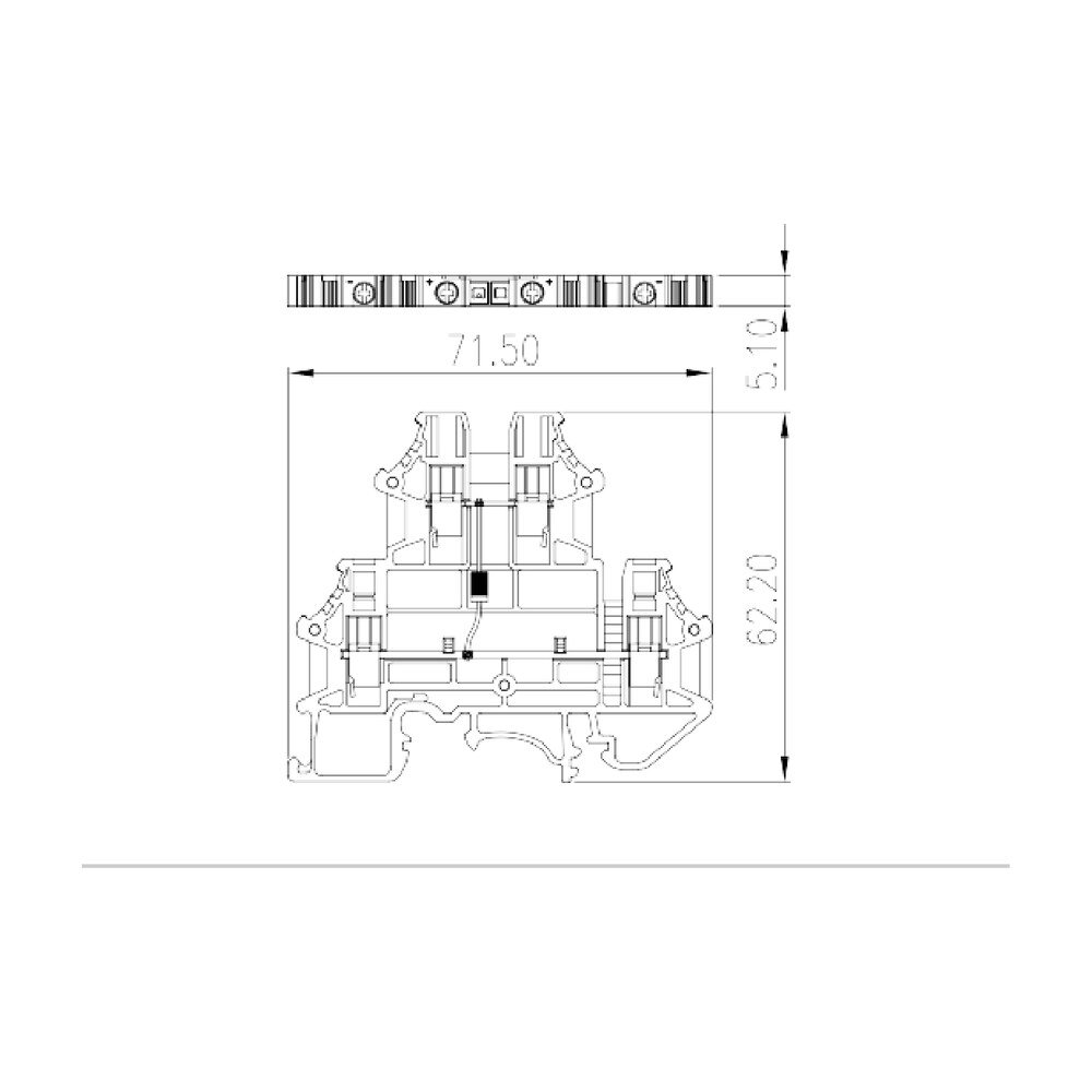 DKK2.5N-D02 — DIN rail terminal blocks, Diode terminal blocks
