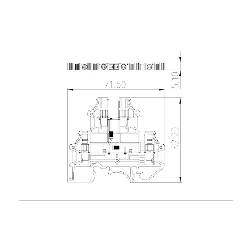 DKK2.5N-D04 — DIN rail terminal blocks, Diode terminal blocks