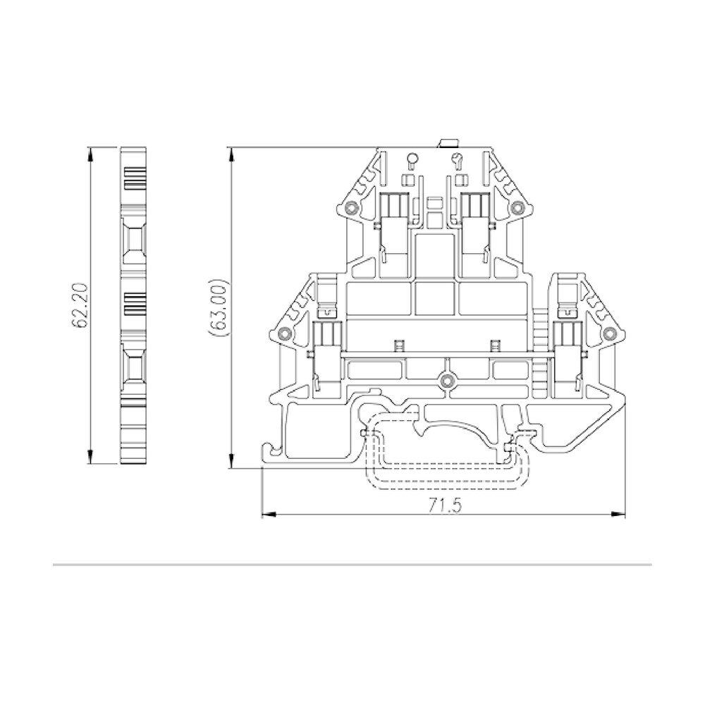 DKK2.5N-TG — DIN rail terminal blocks, Disconnect terminal blocks