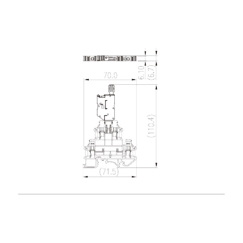 DKK4N-M — Fuse Terminal Block, Push-in Design