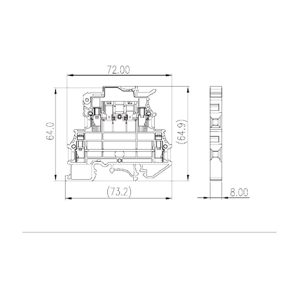 DKK4N-TF — DIN rail terminal blocks, Fuse terminal blocks