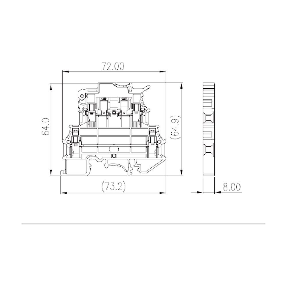 DKK4N-TFLXX — DIN rail terminal blocks, Fuse terminal blocks