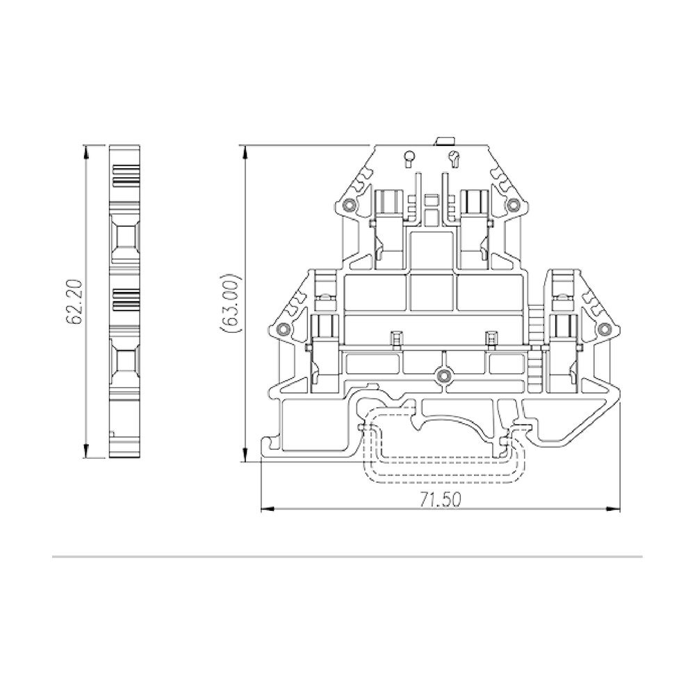 DKK4N-TG — DIN rail terminal blocks, Disconnect terminal blocks