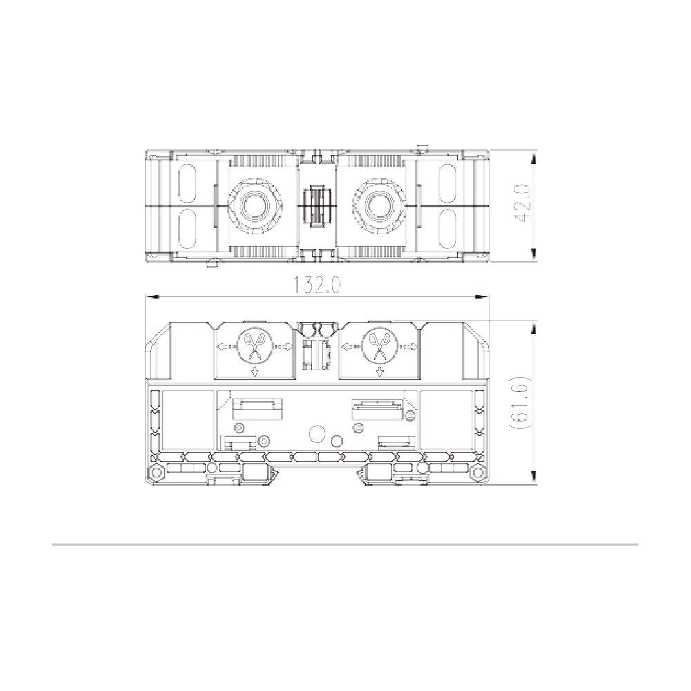 DKM120 — Feed-through Single Level, Stud Connectio