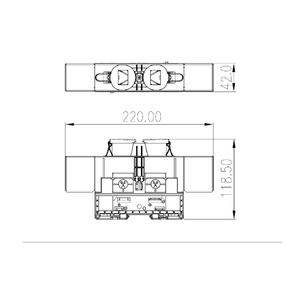 DKM120-U — Feed-through Single Level, Stud Connection