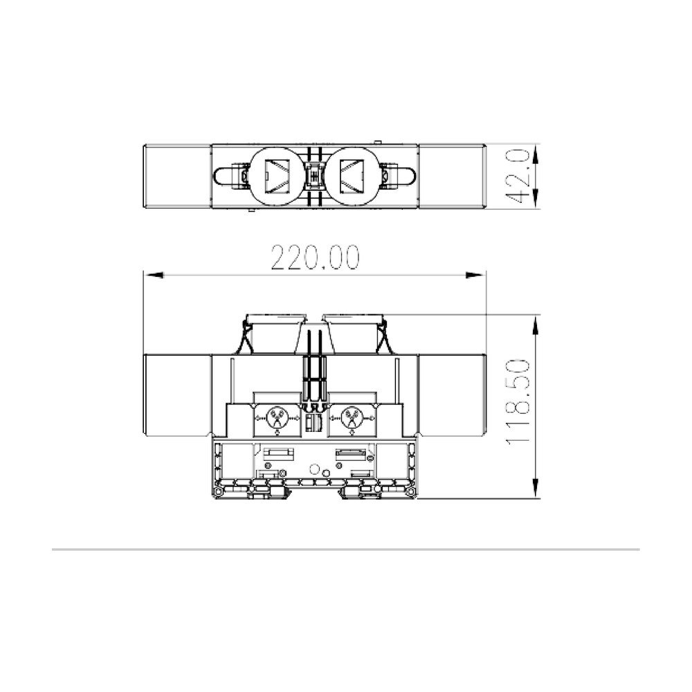 DKM150-U — Feed-through Single Level, Stud Connection