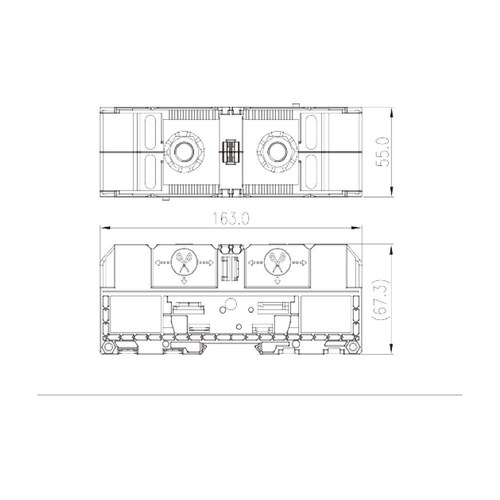 DKM240 — Feed-through Single Level, Stud Connection