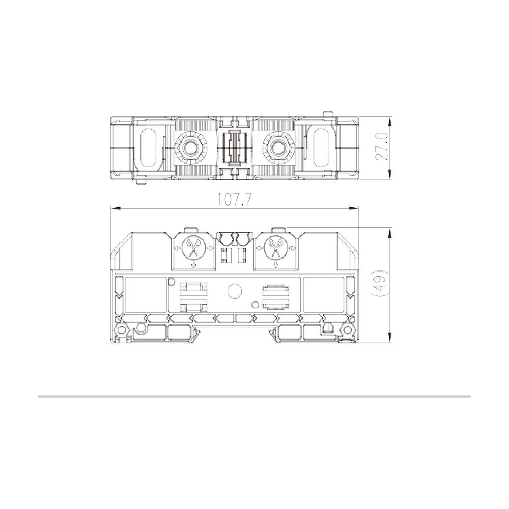 DKM25 — Feed-through Single Level, Stud Connection